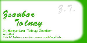 zsombor tolnay business card